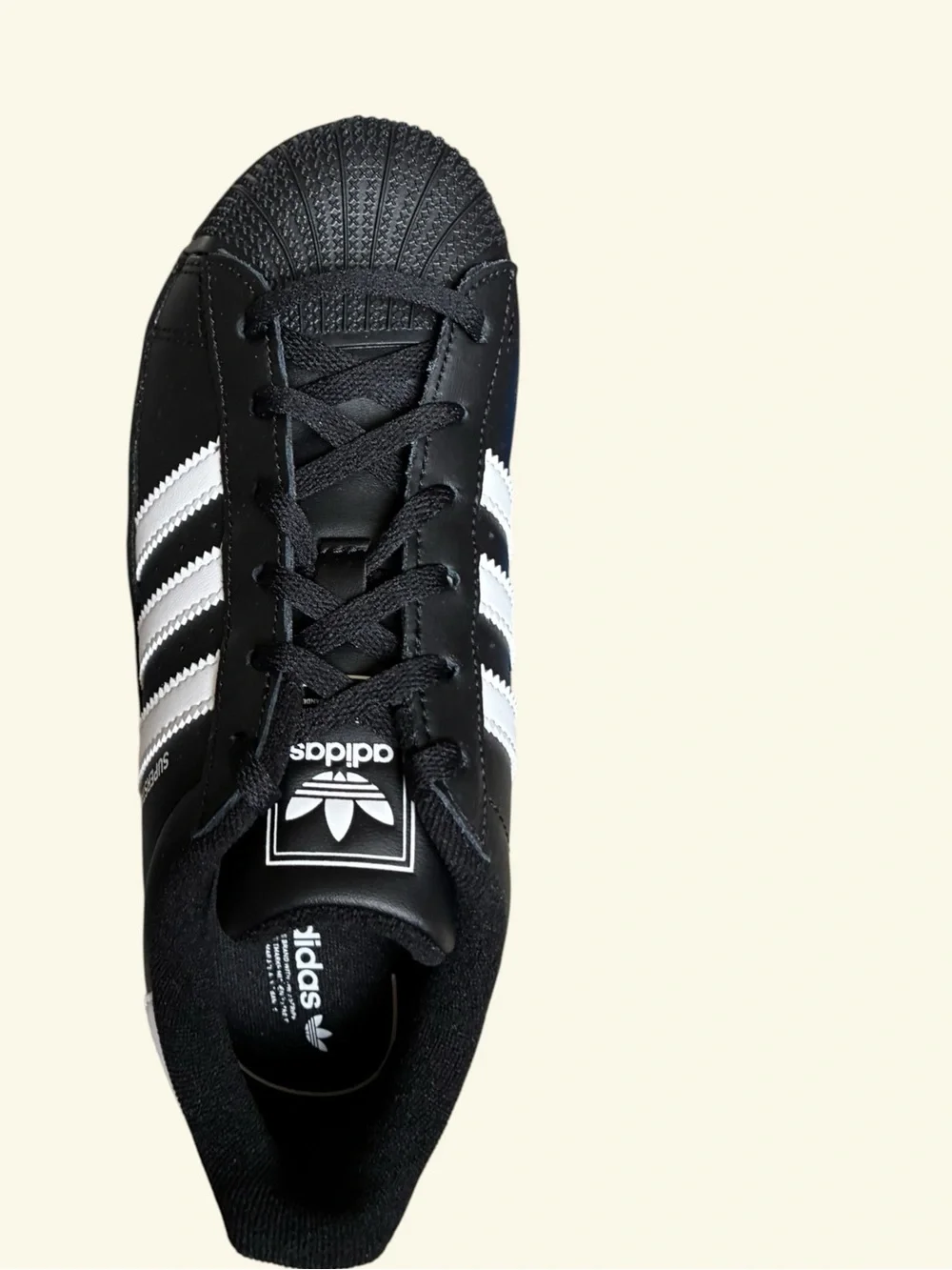 adidas Superstar II Size 3Y (Big Kids) Black White Leather Sneakers NEW